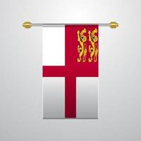 Sark hanging Flag vector