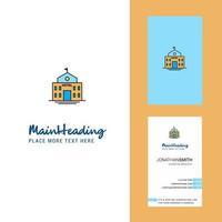 Hotel Creative Logo and business card vertical Design Vector