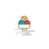 Flat Ice cream Icon Vector