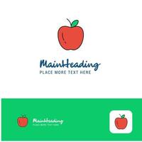 Creative Apple Logo Design Flat color Logo place for Tagline Vector Illustration