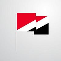 Principality of Sealand waving Flag design vector