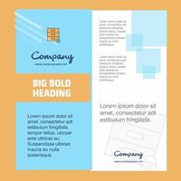 Locked cupboard Company Brochure Title Page Design Company profile annual report presentations leaflet Vector Background