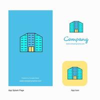 Building Company Logo App Icon and Splash Page Design Creative Business App Design Elements vector