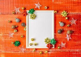 Holidays christmas on wooden background