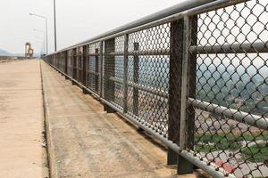 fence with a metal grid in perspective photo