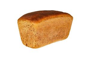 Loaf of rye bread isolated on white background photo