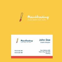 Paint brush logo Design with business card template Elegant corporate identity Vector