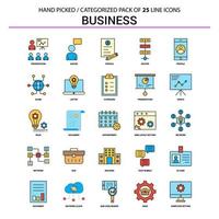 conjunto de iconos de línea plana de negocios diseño de iconos de concepto de negocio vector