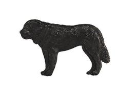 Black dog figure on white background, St Bernard photo