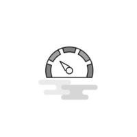 Meter Web Icon Flat Line Filled Gray Icon Vector