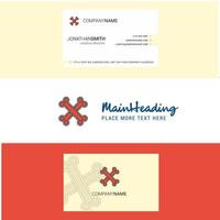 Beautiful Bones Logo and business card vertical Design Vector