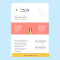 Template layout for Chef comany profile annual report presentations leaflet Brochure Vector Background