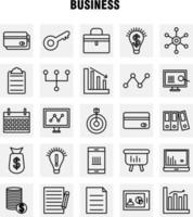 Business Line Icons Set For Infographics Mobile UXUI Kit And Print Design Include Globe Internet Network Vector Passport Euro Book Document Collection Modern Infographic Logo and Pictogra