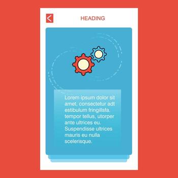 Gear setting mobile vertical banner design design Vector