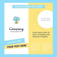 Uploading on cloud Company Brochure Template Vector Busienss Template