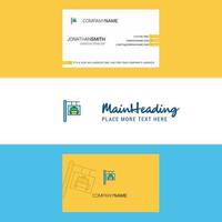 Beautiful Traffic board Logo and business card vertical Design Vector
