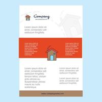 Template layout for Home comany profile annual report presentations leaflet Brochure Vector Background