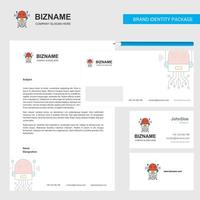 Robotics Business Letterhead Envelope and visiting Card Design vector template