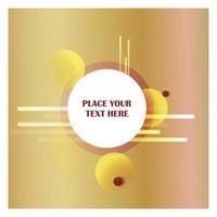 Abstract line background with golden background vector