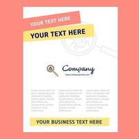 Search bug Title Page Design for Company profile annual report presentations leaflet Brochure Vector Background