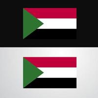 Sudan Flag banner design vector