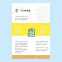 Template layout for Check list comany profile annual report presentations leaflet Brochure Vector Background