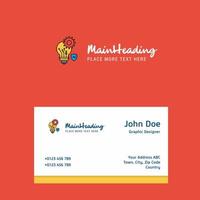 Bulb setting logo Design with business card template Elegant corporate identity Vector