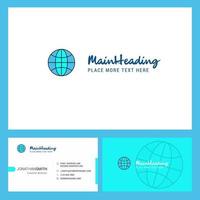 diseño de logotipo de globo con eslogan diseño creativo de vector de plantilla de tarjeta de negocios frontal y posterior