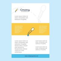 Template layout for Dropper comany profile annual report presentations leaflet Brochure Vector Background