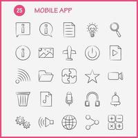 Multimedia Hand Drawn Icons Set For Infographics Mobile UXUI Kit And Print Design Include Film Movie Roll Camera Roll Downloading Download Internet Eps 10 Vector