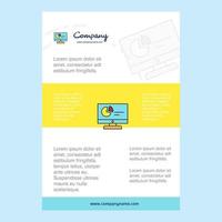 Template layout for Computer presentation comany profile annual report presentations leaflet Brochure Vector Background