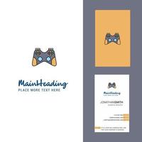 Game controller Creative Logo and business card vertical Design Vector