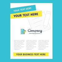 Write document Title Page Design for Company profile annual report presentations leaflet Brochure Vector Background