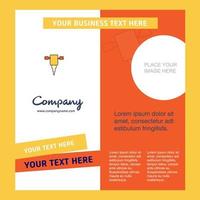 Jack hammer Company Brochure Template Vector Busienss Template