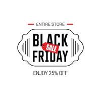 Black Friday sale card design vector