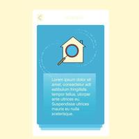 Search house mobile vertical banner design design Vector