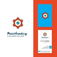 Setting gear Creative Logo and business card vertical Design Vector