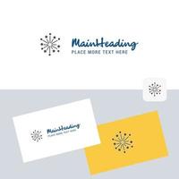 Blast vector logotype with business card template Elegant corporate identity Vector