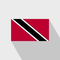 Trinidad and tobago flag Long Shadow design vector