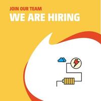 Join Our Team Busienss Company Energy We Are Hiring Poster Callout Design Vector background