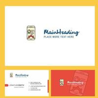 Mobile setting Logo design with Tagline Front and Back Busienss Card Template Vector Creative Design