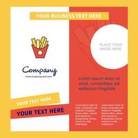 Fries Company Brochure Template Vector Busienss Template