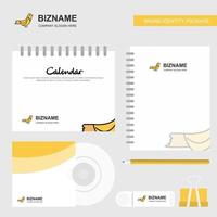 Sparrow Logo Calendar Template CD Cover Diary and USB Brand Stationary Package Design Vector Template