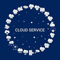 Creative Cloud Service icon Background vector