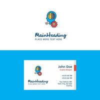 Flat Artificial intelligence Logo and Visiting Card Template Busienss Concept Logo Design vector