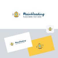 Bell vector logotype with business card template Elegant corporate identity Vector