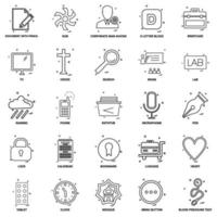 25 conjunto de iconos de línea de mezcla de concepto de negocio vector