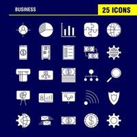 Business Solid Glyph Icons Set For Infographics Mobile UXUI Kit And Print Design Include Internet Globe Global Communication Mouse Computer Device Pointer Eps 10 Vector