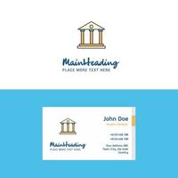 Flat Villa Logo and Visiting Card Template Busienss Concept Logo Design vector