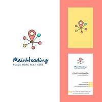 Map pointer Creative Logo and business card vertical Design Vector